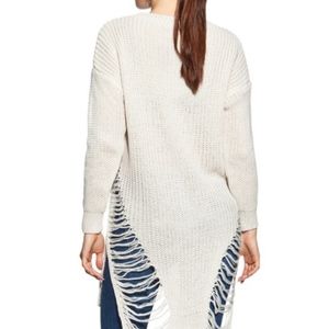 NWT Cosmo Long Crew Knit Beige Sweater